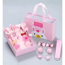 Fta Ticaret Çanta Kutulu Şirin Kız Çocuk Toka Seti - 18 Parça