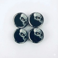 TKÇ Ieg™ Kuru Kafa Ghost Damla Geçme Jant Göbek Kapağı 4’lü Set 55/58MM Siyah