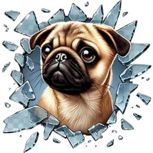 MiraLive Fulcar French Bulldog Araç Stickerı
