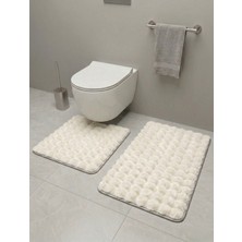 Maisoria Home Bubble 2li Banyo Paspas Takımı Yumuşak Makinada Yıkanabilir 60X100 ve 40X60