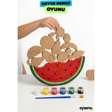 Eysera Ahşap Meyve Denge Oyunu – Çocuk Boyama Aktivite & Hobi Oyuncak, Montessori Eğitici Set