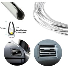 TKÇ Ieg™ U Tip Geçmeli Havalandırma Nikelaj Şerit Çıta Ince 1 Metre Krom