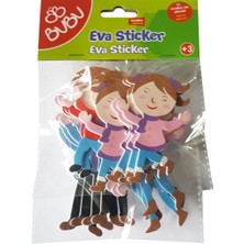  bu-bu 3d eva sticker renkli karışık bubu-sts043