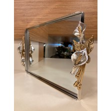 Plus Home Tepsi Pirinç Gala Model Gümüş Küçükboy 27X18 cm