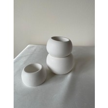 CEG Art Gallery Taş Boyama Seti - 3'lü Oval Dekoratif Kase Seti - 1 Adet Fırça + 3 Renk Boya