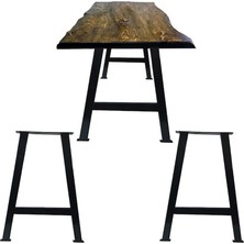 An Dekor A Ayak Yemek Masası Kütük Masa Ayağı Ahşap Metal