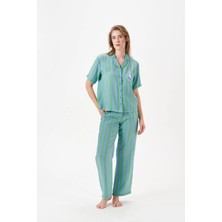 Amora Fancy Clothing Pjs 29043 Kadın Düğmeli Pijama Takımı