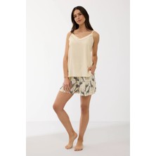 Amora Fancy Clothing Anıl 11700 Kadın Askılı Şort Takım