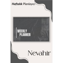 Nevahir Haftalık Planlayıcı A5 Minimal Tasarım Spiralli Planner Haftalık Ajanda