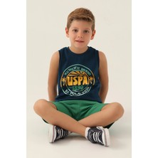 Amora Fancy Clothing Us Polo 1776-G Erkek Çocuk Şort Takımı