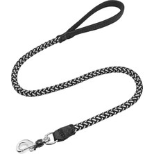 Nuvvo Halat Köpek Tasması - 2/3/4/6/10 Ayak Yansıtıcı Köpek Tasması - Güçlü Naylon Örgülü Ağır Hizmet Köpek Eğitim Tasması Büyük ve Orta Küçük Köpekler Için Yürüyüş Ipleri (Siyah - 3 Ft)