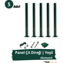 Telfence Panel Çit Direği , Montaj Aksesuarları Dahil - 5 Adet