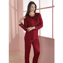 Amora Fancy Clothing Espuar 757 Penye 3'lü Sabahlık Pijama Takımı