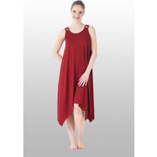 Amora Fancy Clothing Estiva 25233 Kadın Likra Viskon Askılı Midi Gecelik