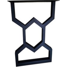 An Dekor Geometrik Desenli Metal Masa Ayağı – Modern ve Güçlü Tasarım