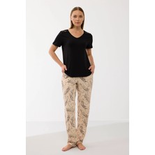 Amora Fancy Clothing Anıl 11650 Kadın T-Shirt ve Pantalon Takım