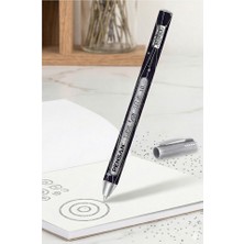Artlantis Simli Tükenmez Kalem 1 Adet Pensan Jely Simli Pilot Kalem Ergonomik Tutuş Yumuşak Yazım Siyah Defter Renkli Kalem