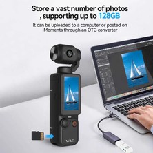 MMctech 4K 360 Derece Aksiyon Sporu 3 Eksenli  Gece Görüşü Vlog Videoları Için El Tipi Cep Dijital Kamera