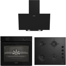 Arçelik Ankastre Siyah Cam Set (Afc  121 Sr -Ocd T 601 Esr -Ade 603 Sr)