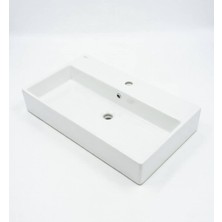 Ideal Standard - Tezgah Üstü Lavabo Batarya Delikli 70X42 cm Beyaz Outlet - Z250801-