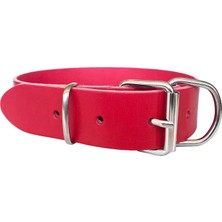 Nuvvo Monodog Premium Deri Köpek Tasması - Rahat Kontrol ve Eğitim Için Dayanıklı ve Şık Düz Yaka (Xl (19 1/4-21 Inç), Kırmızı)