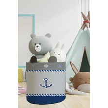 Talia Home Denizci Desen Çocuk ve Bebek Odası Düzenleyici Oyuncak Veya Kirli Sepeti TLAS-088