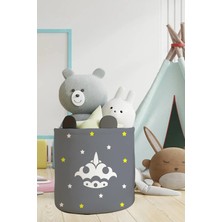 Talia Home Yıldızlı Taç Desen Çocuk ve Bebek Odası Düzenleyici Oyuncak Veya Kirli Sepeti TLAS-132