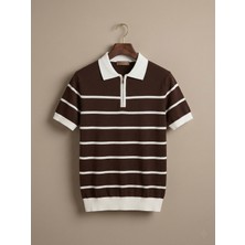 Kastrioti "milano" Çizgili Old Money Zip-Polo