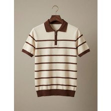Kastrioti "milano" Çizgili Old Money Zip-Polo
