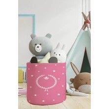 Talia Home Başak Desenli Çocuk ve Bebek Odası Düzenleyici Oyuncak Sepeti TLAS-017