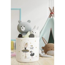 Talia Home Balerin Kız Çocuk ve Bebek Odası Düzenleyici Oyuncak Sepeti TLAS-006