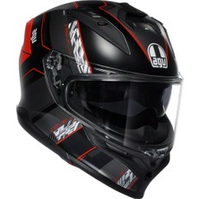 Agv K7 Mplk Kyber Kapalı Kask (Mat Siyah-Kırmızı)