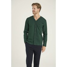 Amora Fancy Clothing Kocabey 9267 Erkek V.yaka Boydan Düğmeli Pijama Takım
