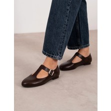 Ece'nin Butiği Felis Kahve Hakiki Deri Kadın Babet