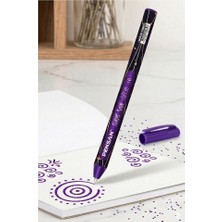 Artlantis Simli Tükenmez Kalem 1 Adet Pensan Jely Simli Pilot Kalem Ergonomik Tutuş Yumuşak Yazım Siyah Defter Renkli Kalem