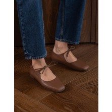 Ece'nin Butiği Solve Taba Hakiki Deri Kadın Babet