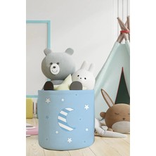 Talia Home Gökyüzü Desenli Çocuk ve Bebek Odası Düzenleyici Oyuncak Veya Kirli Sepeti TLAS-152