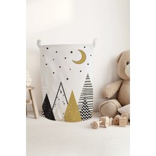 Talia Home Dekoratif Dağ Desenli Çocuk ve Bebek Odası Düzenleyici Oyuncak Veya Kirli Sepeti TLAS-317