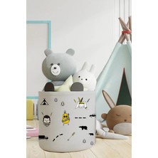 Talia Home Gri Çocuk ve Bebek Odası Düzenleyici Oyuncak Veya Kirli Sepeti TLAS-110