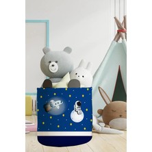 Talia Home Astronot Uzay Spacex Desenli Çocuk ve Bebek Odası Düzenleyici Oyuncak Veya Kirli Sepeti TLAS-150