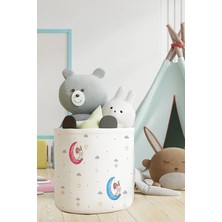 Talia Home Tavşanlar Desenli Çocuk ve Bebek Odası Düzenleyici Oyuncak Veya Kirli Sepeti TLAS-073