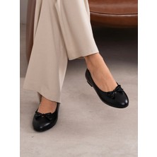 Ece'nin Butiği Asta Siyah Hakiki Deri Kadın Babet