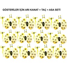 NW NessiWorld Okul Gösterileri Için  Arı Kanadı Seti - Etkinlik Kanatları