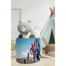 Talia Home Spider-Man Örümcek Adam Desenli Çocuk ve Bebek Odası Düzenleyici Oyuncak Veya Kirli Sepeti TLAS-102