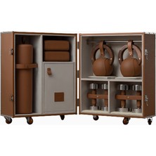 Bork HS840 Lüks Tasarım El Işçiliği Detaylı Ahşap Deri Fitness Seti