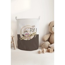 Talia Home Lets Fly Desenli Çocuk Odası Kirli Veya Oyuncak Sepeti TLAS-329