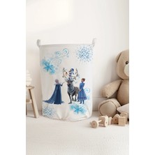 Talia Home Karlar Ülkesi Elsa Desenli Çocuk ve Bebek Odası Düzenleyici Oyuncak Veya Kirli Sepeti TLAS-312