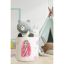 Talia Home Elsa Desenli Çocuk ve Bebek Odası Düzenleyici Oyuncak Veya Kirli Sepeti TLAS-087