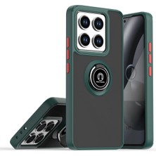 Magicool Xiaomi Mi 15 Kılıf Montreal Yüzüklü Silikon Kapak - Yeşil