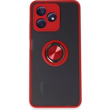 Magicool Realme C53 Kılıf Montreal Yüzüklü Silikon Kapak - Kırmızı
